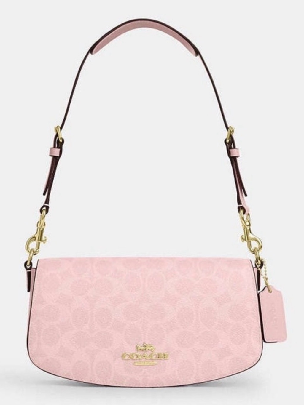Coach Powder Pink Andrea Shoulder Bag With Gold Hardware (Cv973) Nwt